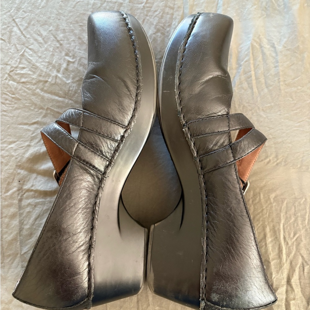 Dansko Black Leather Mary Jane Clog - Picture 7 of 16